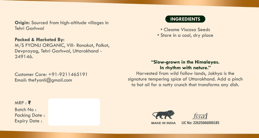 Wild Jakhya (The Crunchy Himalayan Tempering)