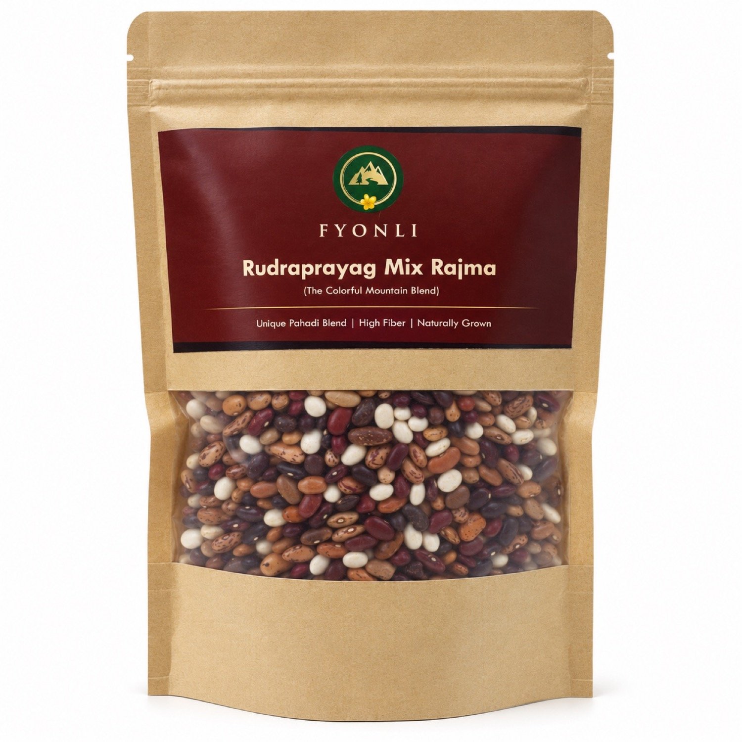 Rudraprayag Mix Rajma front pack on white background
