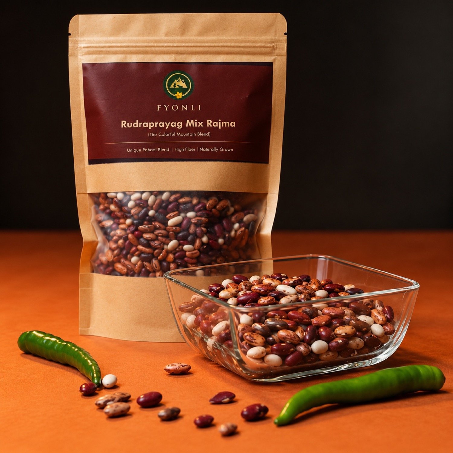 Rudraprayag Mix Rajma beans contents close-up