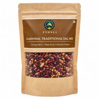Fyonli Garhwal Traditional Dal Mix pouch, front view on white background