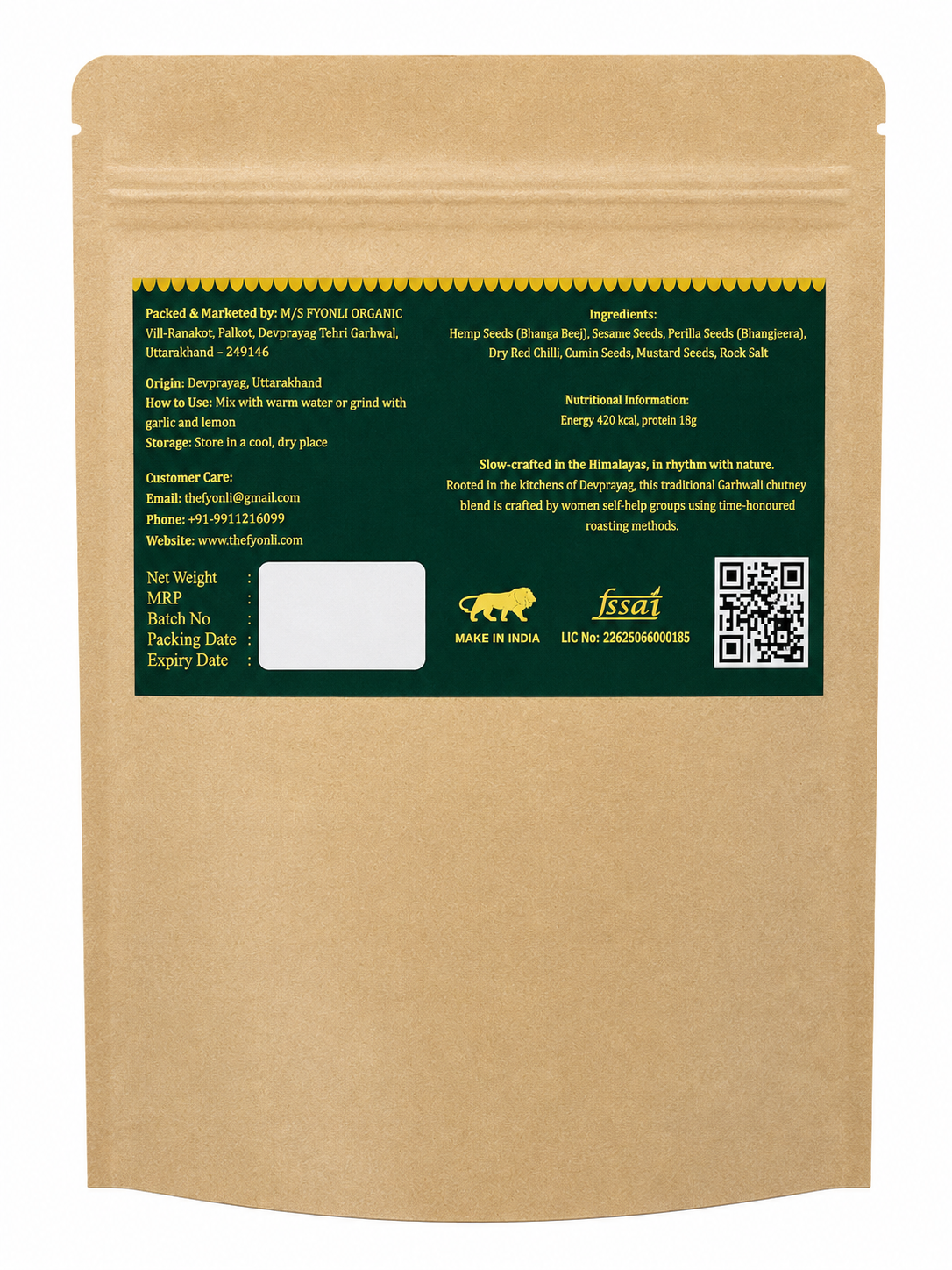 Hemp Seed Chutney Premix
